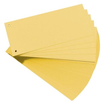 Photo Intercalaires en carton - 240 x 105 mm - Jaune : HERLITZ Lot de 100 réf. 10843613