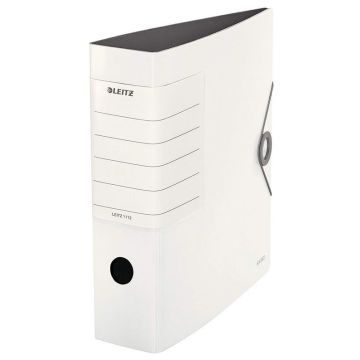 Photo Classeur solide à levier - Dos 82 mm - Blanc : LEITZ 1112-00-01