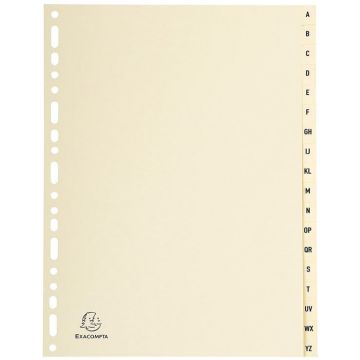 Photo Jeu de 18 Intercalaires alphabétiques en carte - 225 x 297 mm - A4 EXACOMPTA Image