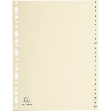 Photo Jeu de 24 Intercalaires alphabétiques en carte - 225 x 297 mm - A4 EXACOMPTA Image