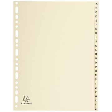Photo Jeu de 26 Intercalaires alphabétiques en carte - 225 x 297 mm - A4 EXACOMPTA Image