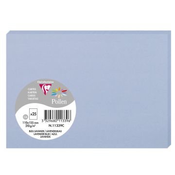 Photo POLLEN Carte Bleu lavande 110 x 155 mm C6 11339C Clairefontaine