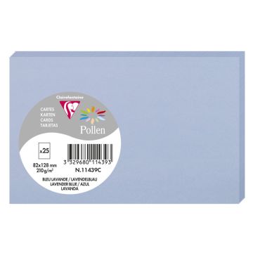 Photo Carte en papier - 82 x 128 mm - Bleu Lavande POLLEN Lot de 25 