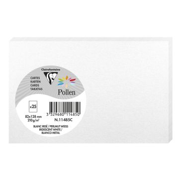 Photo Carte en papier POLLEN 82 x 128 mm - Blanc irisé (Carterie et loisirs créatifs) 11485C