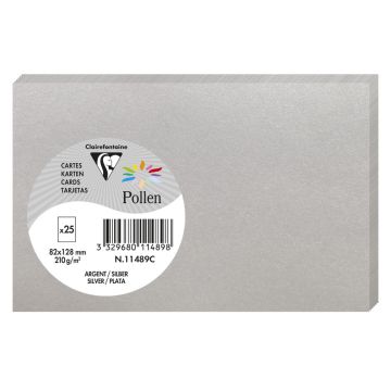 Photo Carte en papier POLLEN  82 x 128 mm - Argent (Carterie et loisirs créatifs) 11489C 