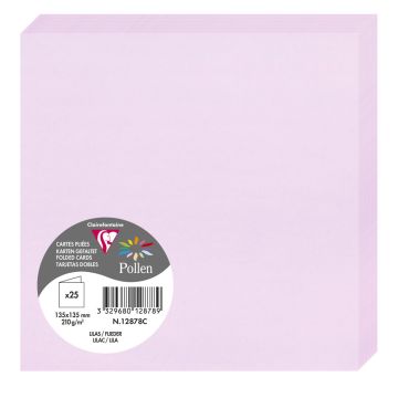 Photo Cartes double en papier - 135 x 135 mm - Lilas CLAIREFONTAINE Pollen