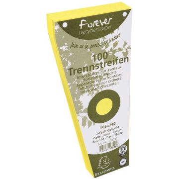 Intercalaires trapézoïdales - 240 x 105 mm - Jaune : EXACOMPTA Forever Lot de 100