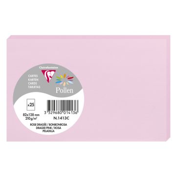 Photo Carte en papier - 82 x 128 mm - Rose Dragée : POLLEN Lot de 25 