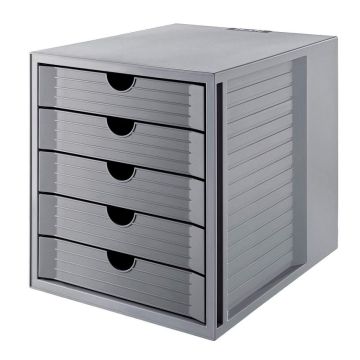 Photo Module de classement - 5 tiroirs fermés - Gris : HAN KARMA 14508-18