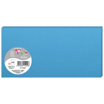 Photo POLLEN Carte DL Bleu turquoise 106 x 213 mm 1522C Clairefontaine