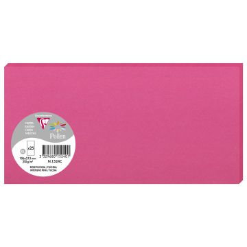 Photo POLLEN Carte DL rose fuchsia 106 x 213 mm 1524C Clairefontaine