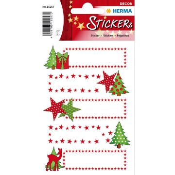 Photo Etiquettes adhésives de Noël - Etoiles et Sapins HERMA