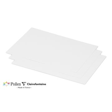 Photo Lot de 25 Cartes en papier - C5 158 x 222 mm - Blanc CLAIREFONTAINE Pollen