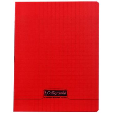 Photo Cahier Séyès 96 pages - 170 x 220 mm - Rouge CALLIGRAPHE Polypro