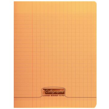 Photo Cahier Séyès 96 pages - 170 x 220 mm - Orange CALLIGRAPHE Polypro