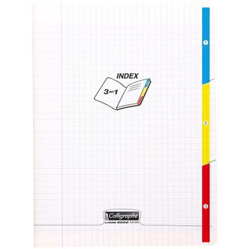 Photo Cahier Séyès 96 pages - 3 index - 170 x 220 mm CALLIGRAPHE Polypro