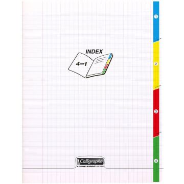 Photo Cahier Séyès 140 pages - 4 index - 240 x 320 mm CALLIGRAPHE Polypro