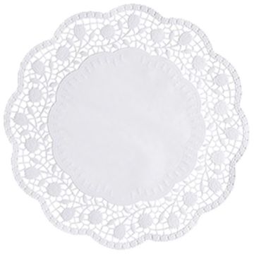 Photo Napperon en papier - Rond - 300 mm - Blanc PAP STAR