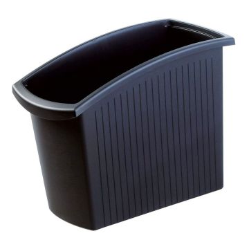 Photo Corbeille à papier rectangulaire 18 litres - Noir : HAN MONDO