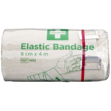 Photo Bande élastique - 80 mm x 4 m - Blanc CEDERROTH