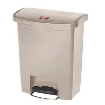 Photo Poubelle à pédale avec couvercle Beige 30 litres 1883456 RUBBERMAID