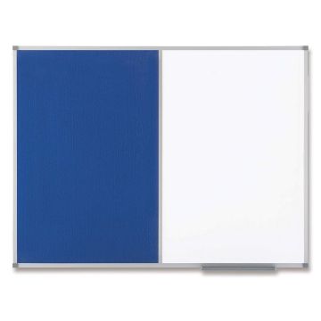 Photo Tableau duo blanc magnétique et feutrine bleue - 1200 x 900 mm : NOBO 1902258