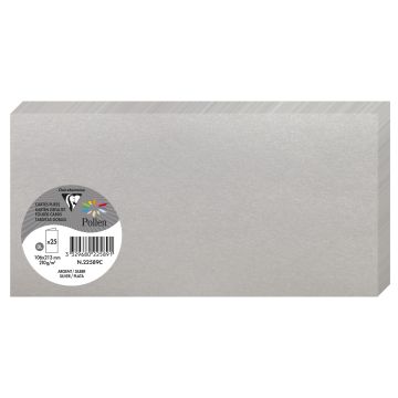 Photo POLLEN : Carte double de papier - Format DL - Argent 22589C