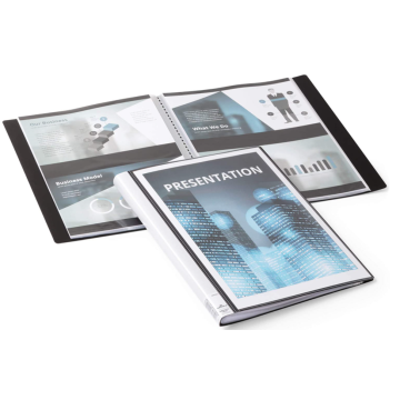 Photo Protège-documents A4 personnalisable de 40 vues - Noir DURABLE Duralook Plus