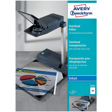 Photo Transparent pour rétroprojecteur avec bandes optiques - A4 AVERY