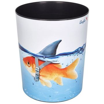 Photo Corbeille à papier - 13 litres - Requin doré LAUFER