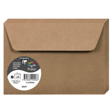 Photo POLLEN Enveloppes - 114 x 162 mm - Papier Kraft