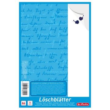 Photo Lot de 10 papier Buvard 210 x 297 mm A4 - Blanc : HERLITZ  382408