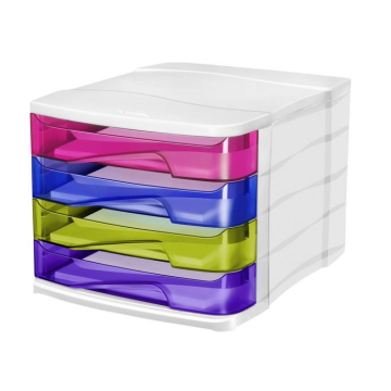 Photo Module de classement - 4 tiroirs - Blanc / Multicolore Happy