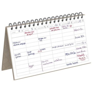 Photo Agenda perpétuel horizontal - 240 x 140 mm LECAS Desk Planner