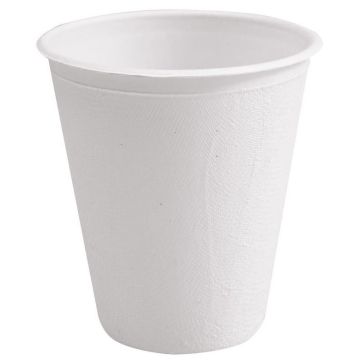 Gobelets jetables en canne à sucre - 0,30 L - Blanc NATURE STAR