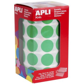 Photo Gommettes adhésives rondes - 20 mm - Vert AGIPA