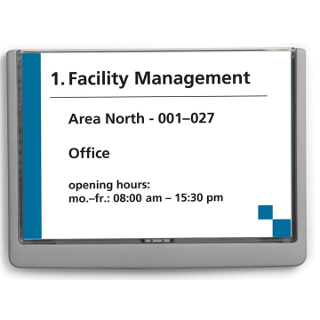 Photo Plaque de porte grise - Click Sign - 210 x 148,5 mm DURABLE 4866-37