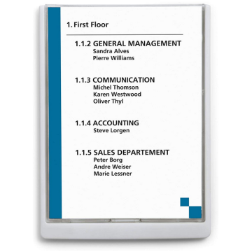 Photo Plaque de porte A4 Banc  Click Sign DURABLE 4867-02