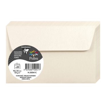 Photo Enveloppe POLLEN Ivoire Irisé Format  90 x 140 mm 50041C