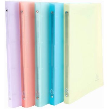 Photo Classeur souple - 4 anneaux de 15 mm - Assortiment EXACOMPTA Chromaline Pastel