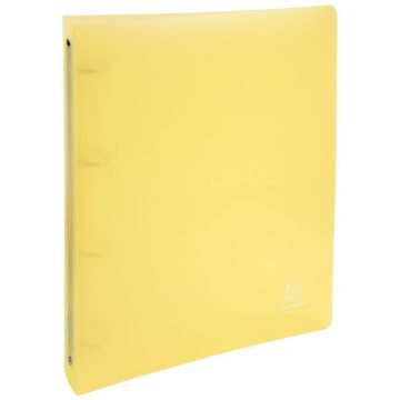 Photo Classeur semi-rigide - 4 anneaux de 30 mm - Jaune EXACOMPTA Chromaline Pastel