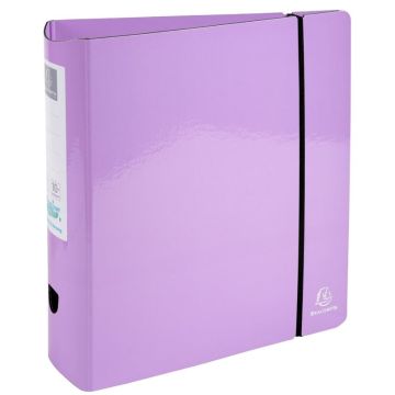 Photo Classeur à levier pour A4 - Dos Rond 80 mm - Mauve EXACOMPTA Aquarel 