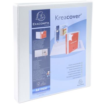 Photo Classeur personnalisable 2 anneaux de 16 mm - Blanc - Dos 38 mm EXACOMPTA Image