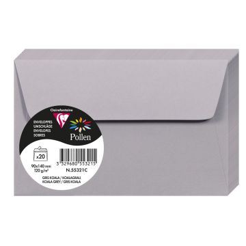 Photo Enveloppe POLLEN Gris Koala Format  90 x 140 mm 55321C