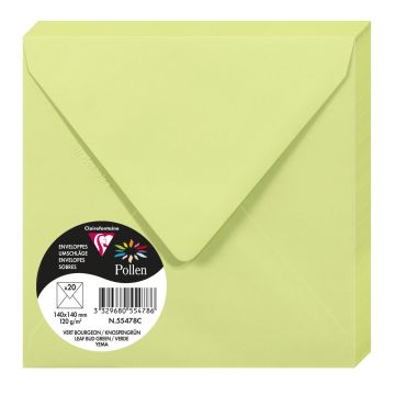 Photo Enveloppe POLLEN Vert Bourgeon Format  140 x 140 mm 55478C