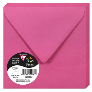photo Enveloppe POLLEN Rose Fuchsia Format  140 x 140 mm 5578C