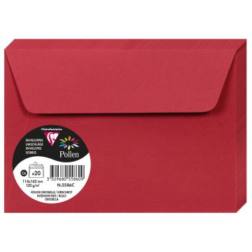 Photo Enveloppe POLLEN Rouge Groseille Format  114 x 162 mm 5586C