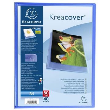 Photo Protège-documents personnalisable de 80 vues - Bleu EXACOMPTA