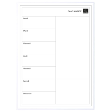 Photo Planning magnétique hebdomadaire - 430 x 300 mm EXACOMPTA Perso