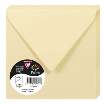 Photo Enveloppe POLLEN Chamois Format  140 x 140 mm 5848C